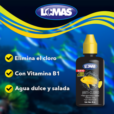 Acondicionador de Agua Anticloro con Vitamina B1