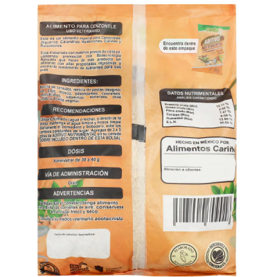 Alimento Vitaminado para Zenzontle de