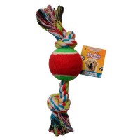Juguete para Perro en Forma de Hueso de Hilo con Pelota 26 Centimetros