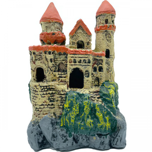 Adorno de Resina Castillo Dos Torres de 19 X 12 X 9 Centimetros