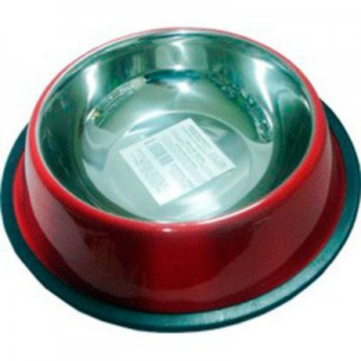 Comedero de Acero Inoxidable Color Rojo 64 Onza 1.8 Litros