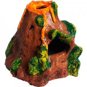 Adorno de Resina Volcan con Vegetacion 17X17X22 CM.